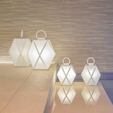 Modern Geometric Stainless Steel Outdoor Pillar Light LED Post Lantern for Path and Garden