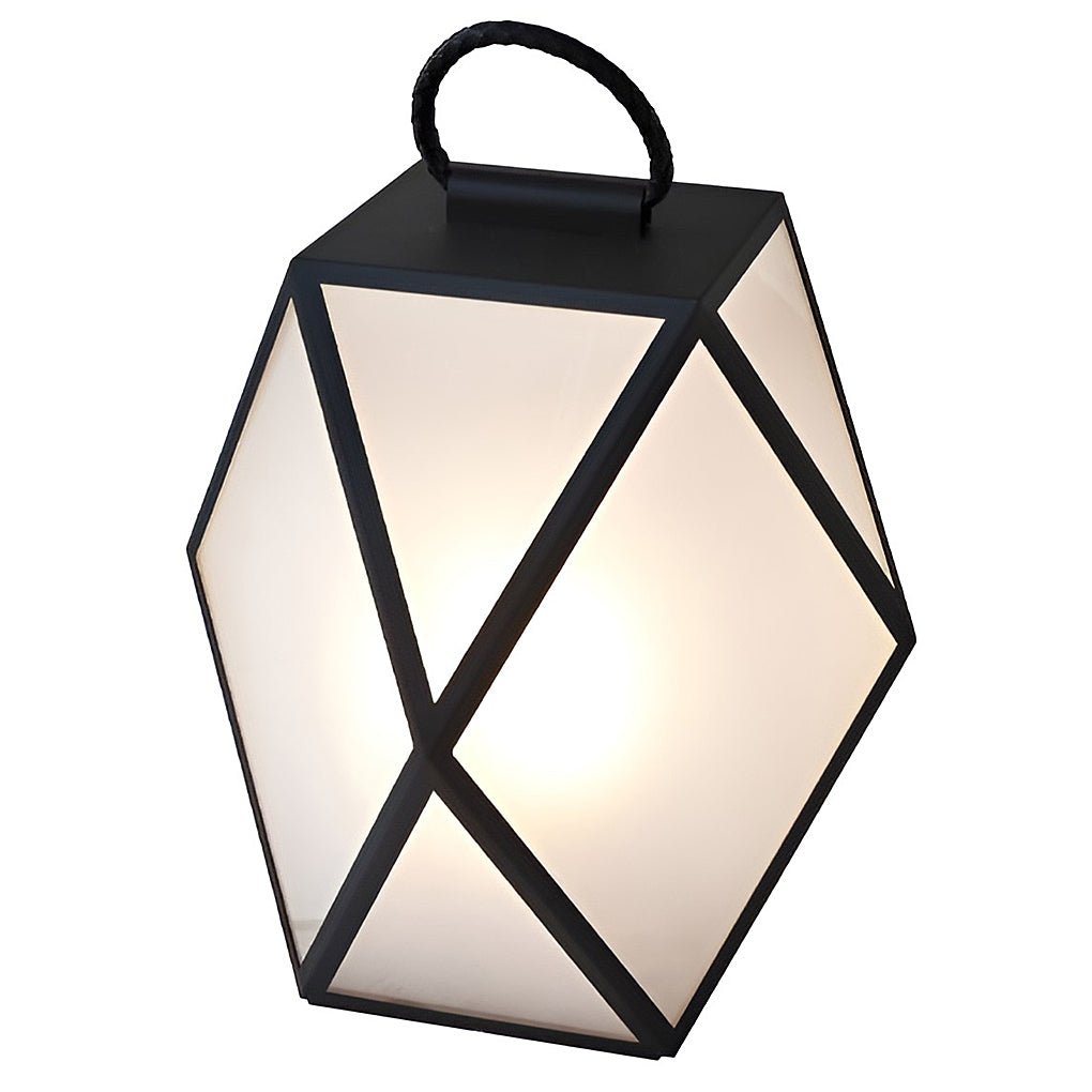 Modern Geometric Stainless Steel Outdoor Pillar Light LED Post Lantern for Path and Garden
