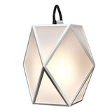 Modern Geometric Stainless Steel Outdoor Pillar Light LED Post Lantern for Path and Garden