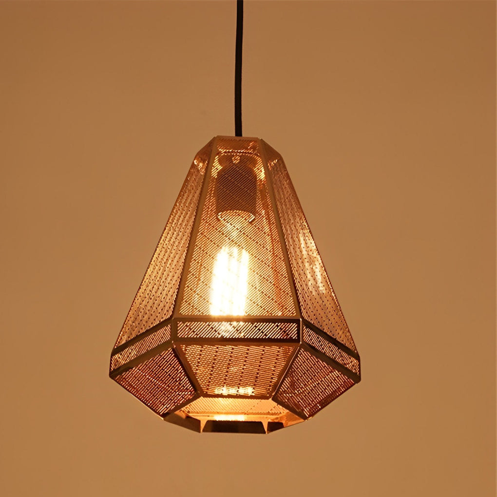 Modern Geometric Stainless Steel Pendant Light Electroplated Nordic Ceiling Lamp for Living Room Dining