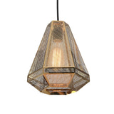 Modern Geometric Stainless Steel Pendant Light Electroplated Nordic Ceiling Lamp for Living Room Dining