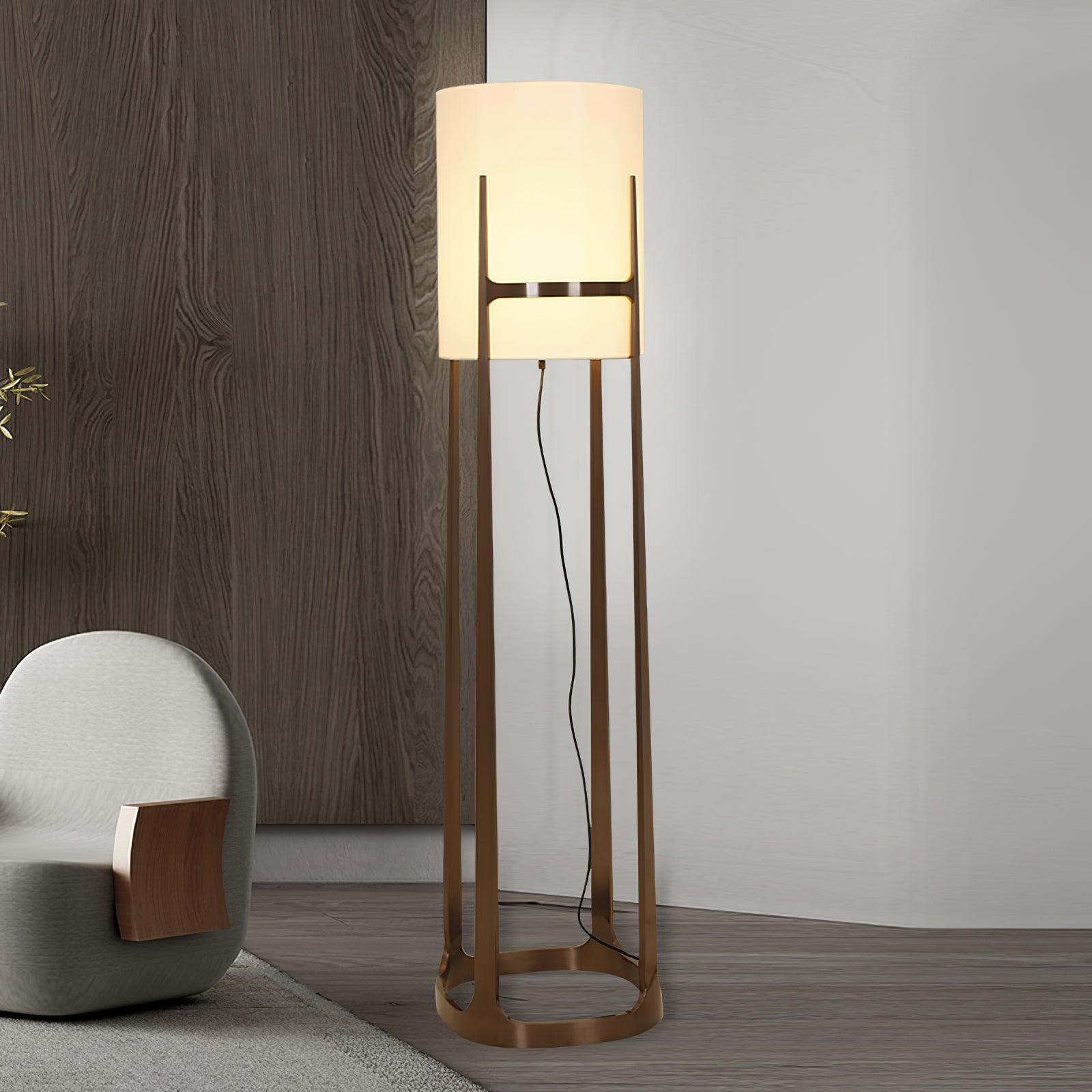 modern-geometric-standing-lamp-with-white-fabric-shade-in-brushed-bronze-finish