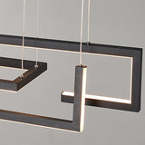 Modern Geometric Strip LED Chandelier Dimmable Nordic Dining Room Hanging Light Fixture