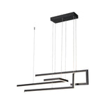 Modern Geometric Strip LED Chandelier Dimmable Nordic Dining Room Hanging Light Fixture