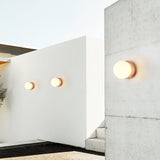 Modern Geometric Travertine Stone Wall Sconce Light for Bedside and Hallway
