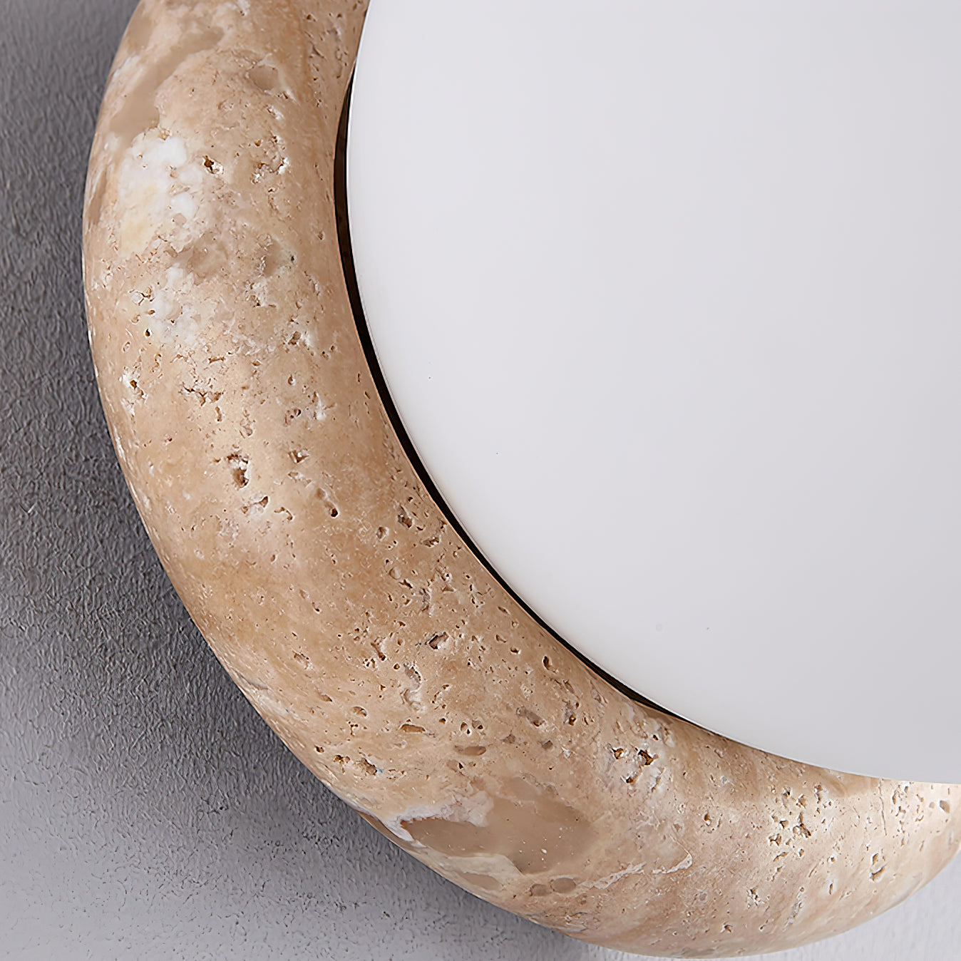Modern Geometric Travertine Stone Wall Sconce Light for Bedside and Hallway