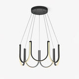 Modern Geometric U Shaped LED Pendant Light for Contemporary Dining and Living Spaces
