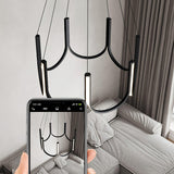 Modern Geometric U Shaped LED Pendant Light for Contemporary Dining and Living Spaces