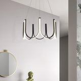 Modern Geometric U Shaped LED Pendant Light for Contemporary Dining and Living Spaces