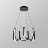 Modern Geometric U Shaped LED Pendant Light for Contemporary Dining and Living Spaces