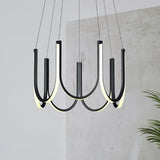 Modern Geometric U Shaped LED Pendant Light for Contemporary Dining and Living Spaces