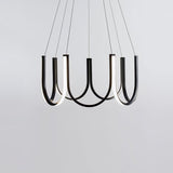 Modern Geometric U Shaped LED Pendant Light for Contemporary Dining and Living Spaces