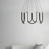 Modern Geometric U Shaped LED Pendant Light for Contemporary Dining and Living Spaces