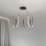 Modern Geometric U Shaped LED Pendant Light for Contemporary Dining and Living Spaces