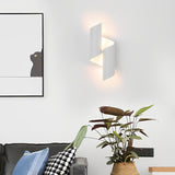 Modern Geometric Up and Down Wall Light Fixture Symmetrical Sconce Set of 2