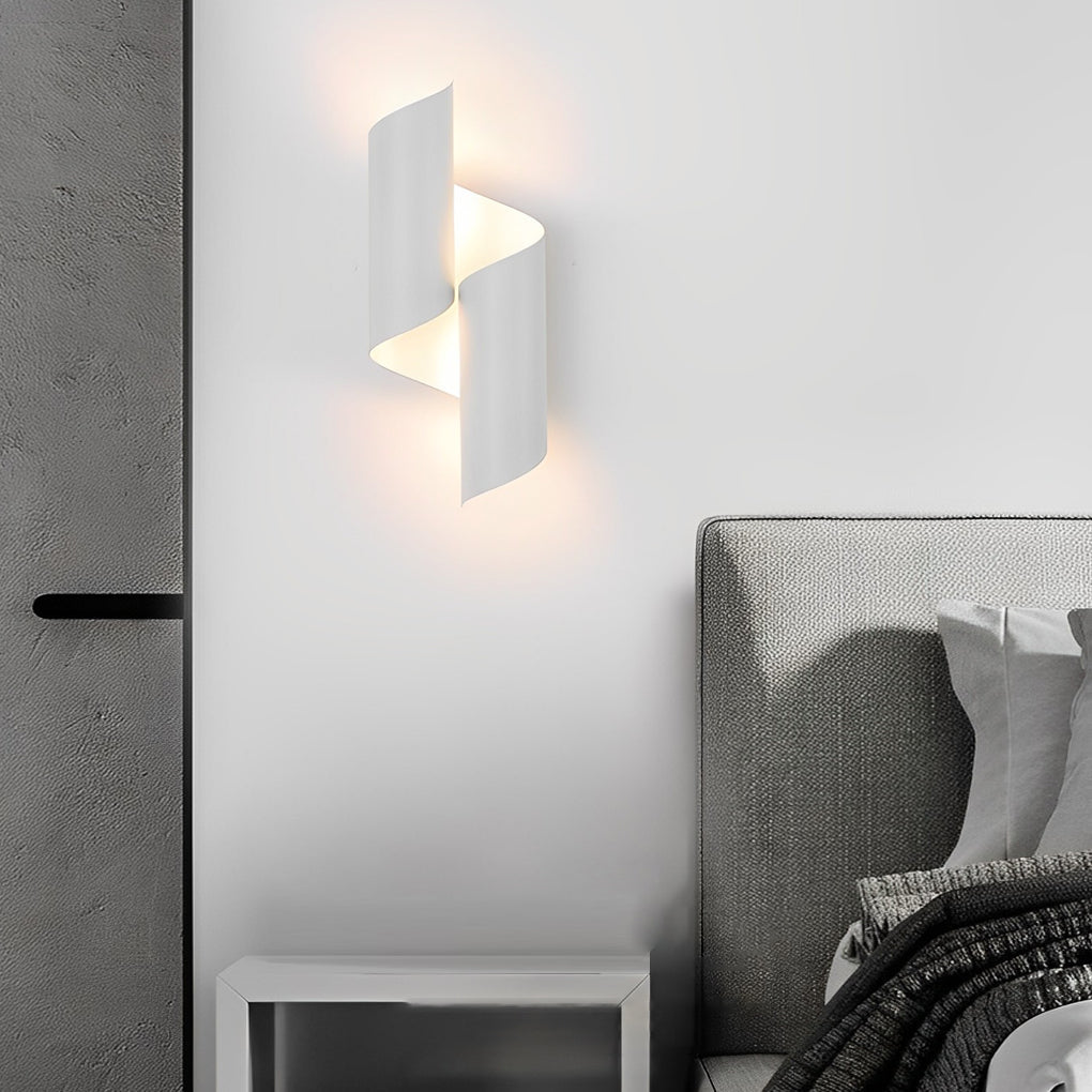 Modern Geometric Up and Down Wall Light Fixture Symmetrical Sconce Set of 2