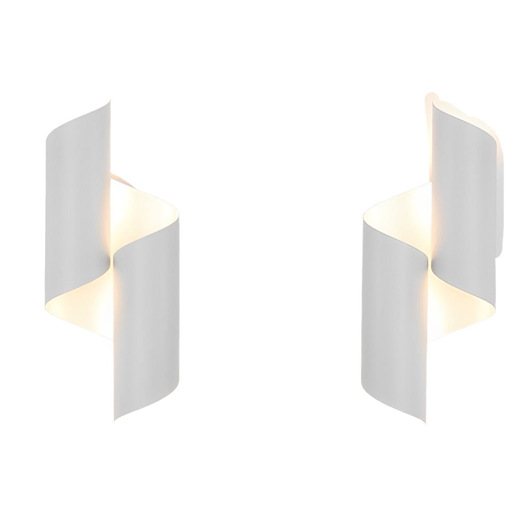 Modern Geometric Up and Down Wall Light Fixture Symmetrical Sconce Set of 2