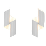 Modern Geometric Up and Down Wall Light Fixture Symmetrical Sconce Set of 2