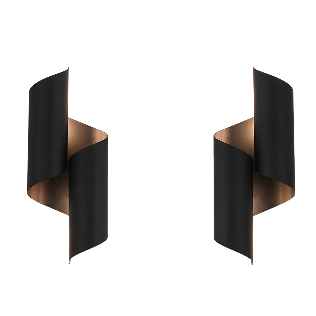Modern Geometric Up and Down Wall Light Fixture Symmetrical Sconce Set of 2