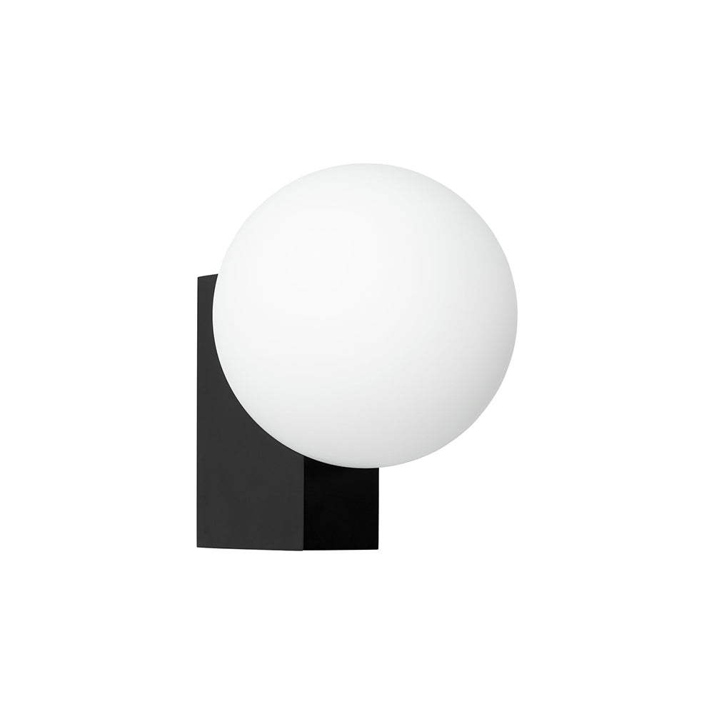 Modern Geometric Wall Mounted Lamp with Opal Glass Globe Set of 2 for Living Room and Bedroom