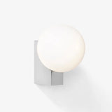 Modern Geometric Wall Mounted Lamp with Opal Glass Globe Set of 2 for Living Room and Bedroom