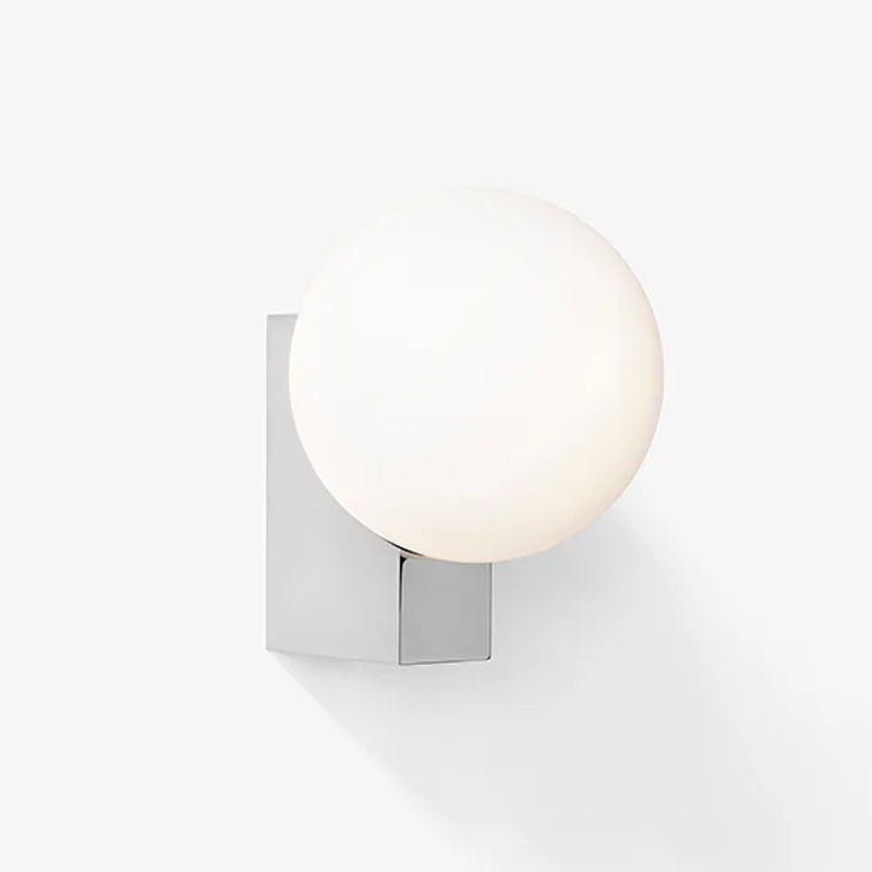 Modern Geometric Wall Mounted Lamp with Opal Glass Globe Set of 2 for Living Room and Bedroom
