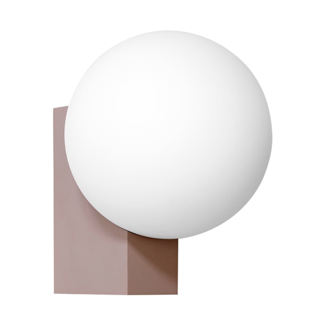 Modern Geometric Wall Mounted Lamp with Opal Glass Globe Set of 2 for Living Room and Bedroom