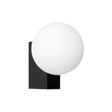 Modern Geometric Wall Mounted Lamp with Opal Glass Globe Set of 2 for Living Room and Bedroom
