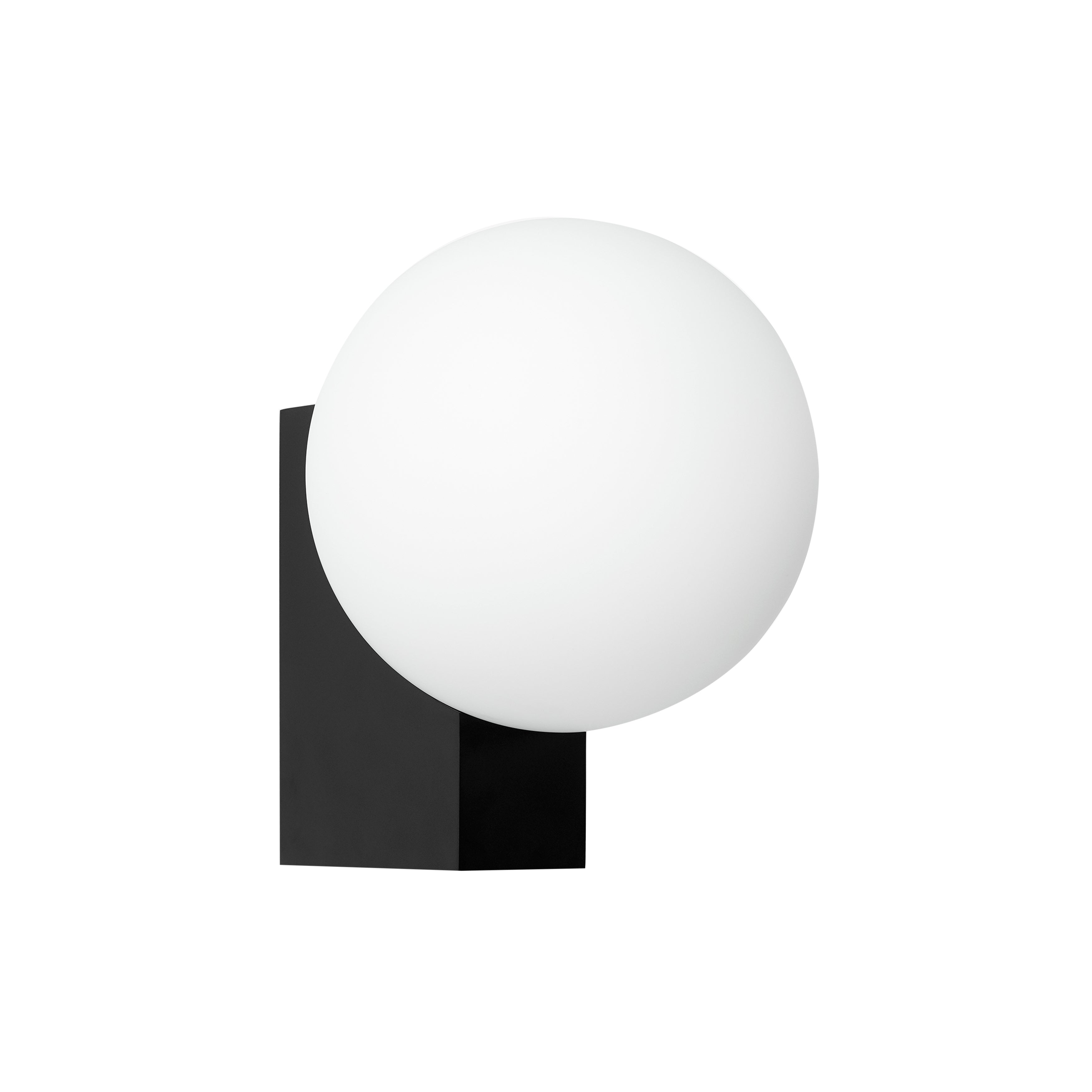 Modern Geometric Wall Mounted Lamp with Opal Glass Globe Set of 2 for Living Room and Bedroom