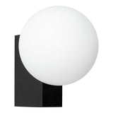 Modern Geometric Wall Mounted Lamp with Opal Glass Globe Set of 2 for Living Room and Bedroom