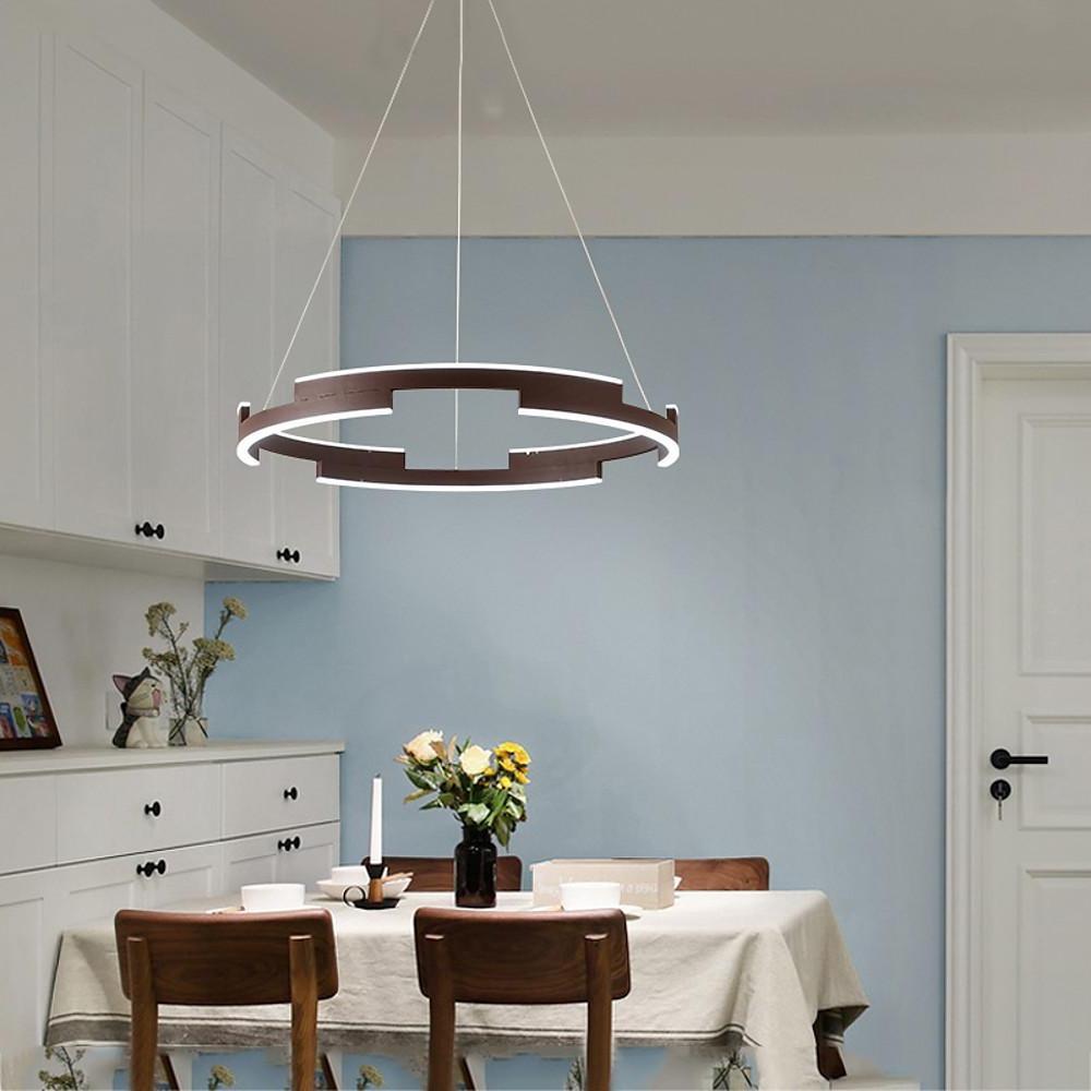 Modern Geometrical Circular LED Chandelier Kitchen Island Lighting Adjustable Hanging Ring Lamp