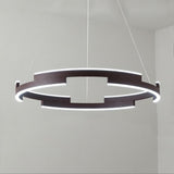 Modern Geometrical Circular LED Chandelier Kitchen Island Lighting Adjustable Hanging Ring Lamp