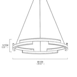 Modern Geometrical Circular LED Chandelier Kitchen Island Lighting Adjustable Hanging Ring Lamp