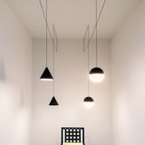 Modern GeoWeave Geometric LED Pendant Light with Adjustable Cable for Minimalist Interiors