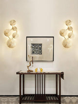 Modern Gilded Lotus Leaf Wall Sconce Artistic Golden Stainless Steel LED Lighting Fixture