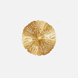 Modern Gilded Lotus Leaf Wall Sconce Artistic Golden Stainless Steel LED Lighting Fixture