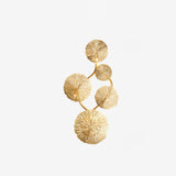 Modern Gilded Lotus Leaf Wall Sconce Artistic Golden Stainless Steel LED Lighting Fixture