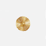 Modern Gilded Lotus Leaf Wall Sconce Artistic Golden Stainless Steel LED Lighting Fixture