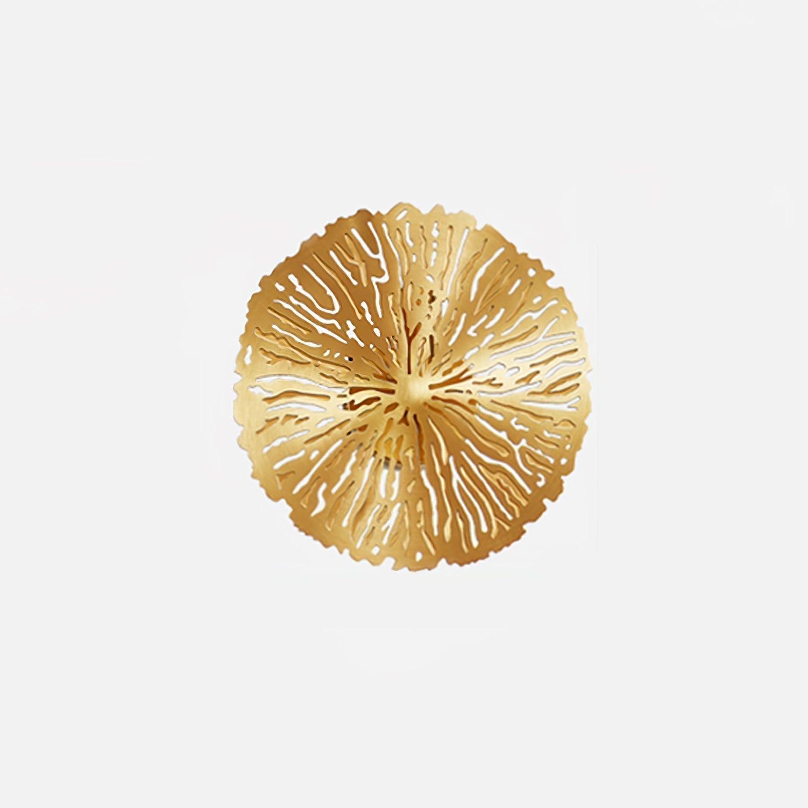 Modern Gilded Lotus Leaf Wall Sconce Artistic Golden Stainless Steel LED Lighting Fixture