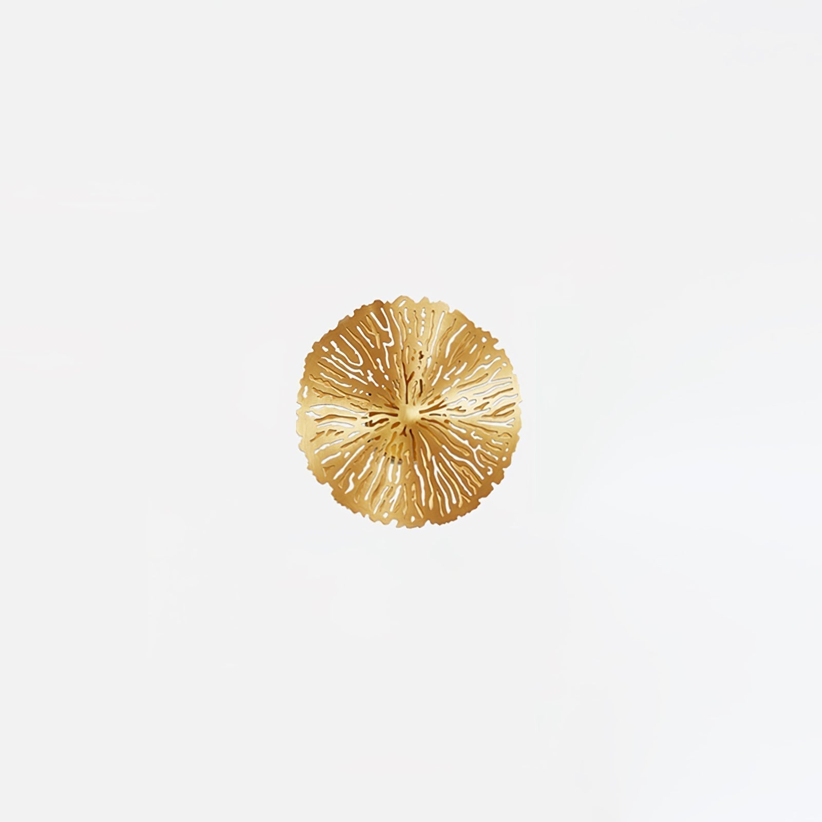 Modern Gilded Lotus Leaf Wall Sconce Artistic Golden Stainless Steel LED Lighting Fixture