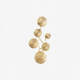 Modern Gilded Lotus Leaf Wall Sconce Artistic Golden Stainless Steel LED Lighting Fixture