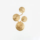 Modern Gilded Lotus Leaf Wall Sconce Artistic Golden Stainless Steel LED Lighting Fixture