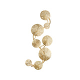 Modern Gilded Lotus Leaf Wall Sconce Artistic Golden Stainless Steel LED Lighting Fixture