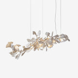Modern Ginkgo Leaf Porcelain Chandelier Luxury Ceramic Candelabrum Lighting