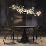Modern Ginkgo Leaf Porcelain Chandelier Luxury Ceramic Candelabrum Lighting