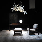 Modern Ginkgo Leaf Porcelain Chandelier Luxury Ceramic Candelabrum Lighting