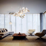 Modern Ginkgo Leaf Porcelain Chandelier Luxury Ceramic Candelabrum Lighting