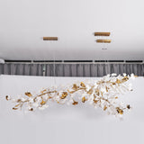 Modern Ginkgo Leaf Porcelain Chandelier Luxury Ceramic Candelabrum Lighting