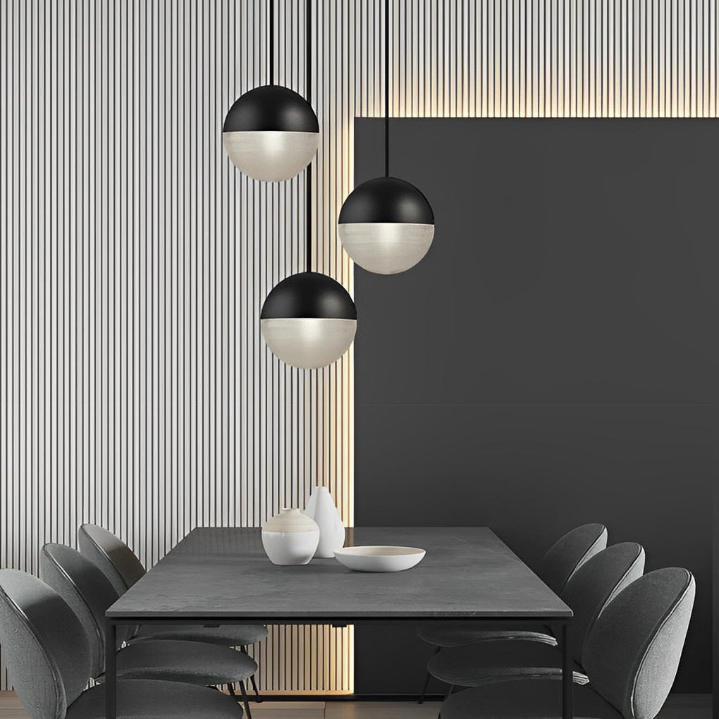 Modern Glass Ball Globe LED Pendant Light Nordic Chandelier for Dining Room Living Room