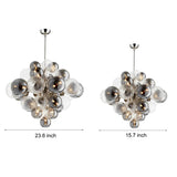 Modern Glass Bubble Ball LED Chandelier for Living Dining Room and Luxury Interiors